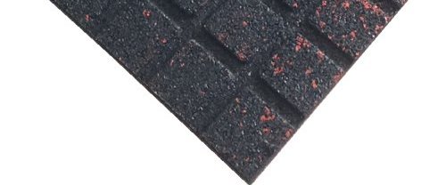 ErgoTile Quad 500x500x20 mm rubber tile with medium weight bottom type E
