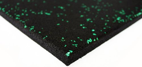ErgoTile Quad 500x500x10 mm rubber tile C2-green with 5% EPDM