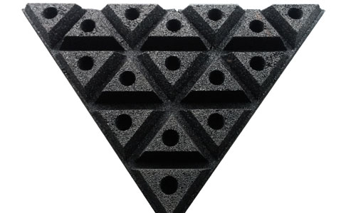 Triangle playground rubber safety tiles