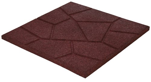 ErgoTile Quad-Stone 406x406 mm rubber tile for terraces