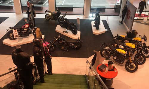 Yamaha Motorbike shop - Rubber tile exhibition floor