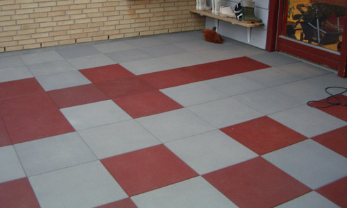 Daycare entrance rubber flooring